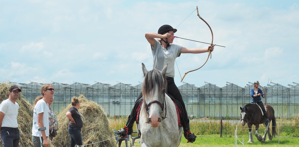 All over the Netherlands and also in Belgium: giving horseback archery&nbsp;Training